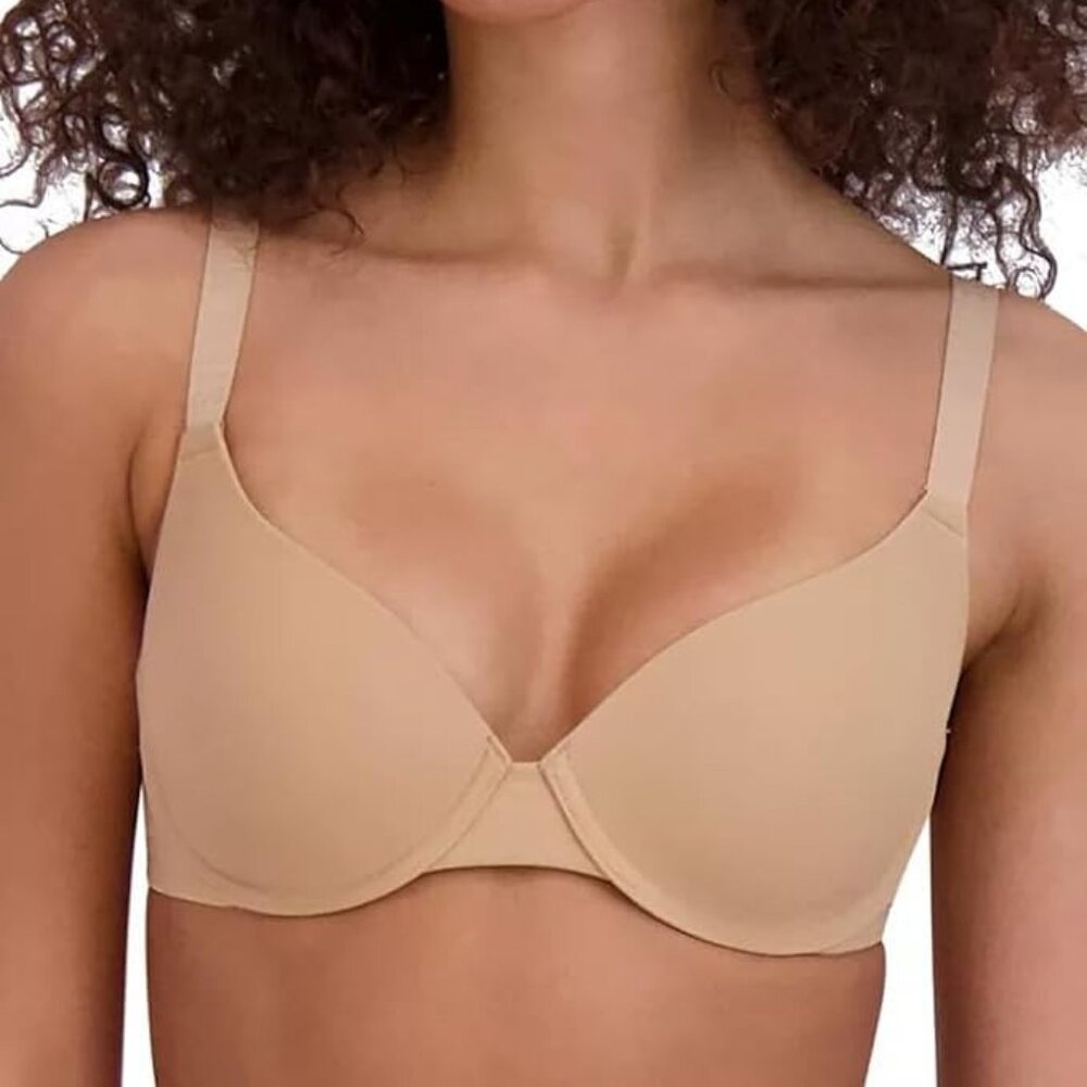NWT Steve Madden Women's Demi Logo-Strap T-Shirt Bra Praline